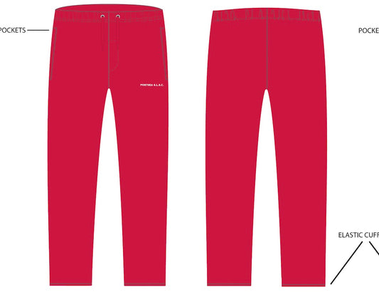 NEW STYLE KIDS TRACK PANT – ELASTIC CUFF WITH POCKETS RED